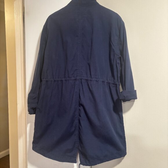 GAP NAVY LONG UTILITY FIELD JACKET WOMEN COAT SIZE Medium - Picture 6 of 16
